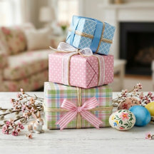 Conjunto de Folhas de Papel de Presente Xadrez Ele