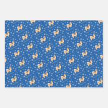 Conjunto de Folhas Planas de Papel de Embalagem em