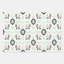 Conjunto de Folhas Planas de Papel de Embalagem Me