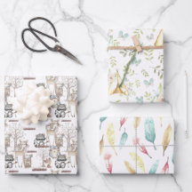 Conjunto de folhas planas de papel para enrolament