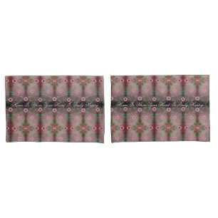 Conjunto de fronhas de almofada cor-de-rosa Pretty