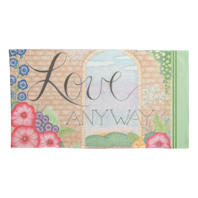 Conjunto de fronhas King Size Love Anyway (Parte Traseira - Direita)