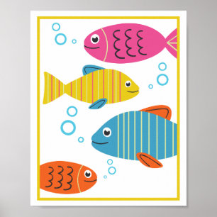 Conjunto de Impressão de Arte de Criaturas Marinha