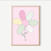 Conjunto de Impressões de Arte de Colcha: Flor em
