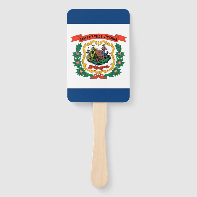 Conjunto de leque manual com a bandeira da Virgíni (Frente)
