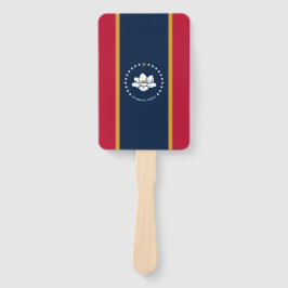 Conjunto de leques manuais com a bandeira do Missi