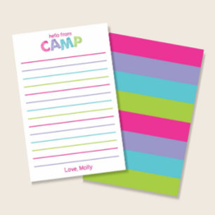 Conjunto de Letras Rosa Rústico de Acampamento de