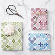 conjunto de papel de empacotamento de 3 folhas pad