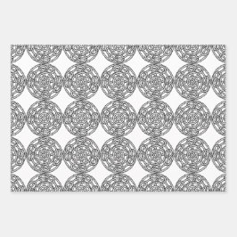 Conjunto de papel de empacotamento de estilo Célti