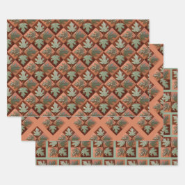 Conjunto de papel de enrolamento de 3 folhas