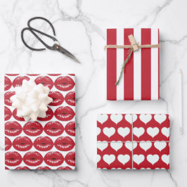 Conjunto de papel de enrolamento de Lábios ruivos
