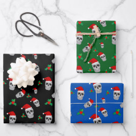 Conjunto de Papel de Moldagem de Caveira de Natal