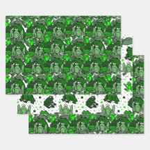 Conjunto de Papel de Presente de Desenho Animado d