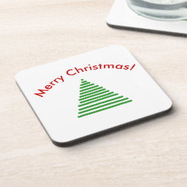 Conjunto de Porta-Copos - Árvore de Natal com Text