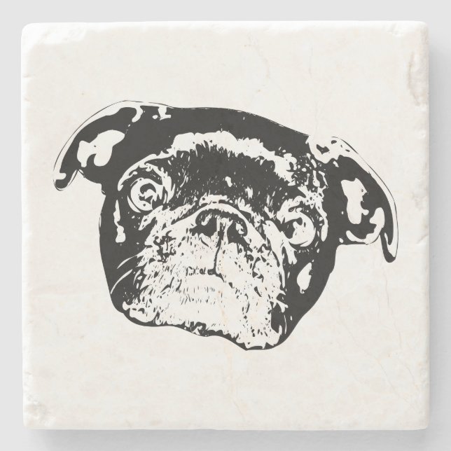 Conjunto de Porta-Copos Bright Pug (Frente)