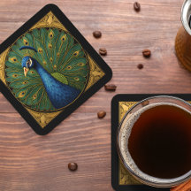 Conjunto de Porta-Copos da Elegant Peacock Beverag