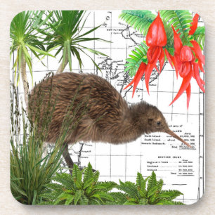 Conjunto de Porta-Copos de Ave Nativa da Nova Zelâ