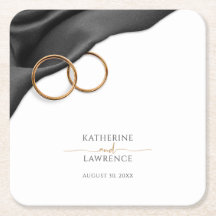 Conjunto de Porta-copos de Casamento Black Velvet