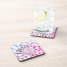 conjunto de porta-copos de flor de dália