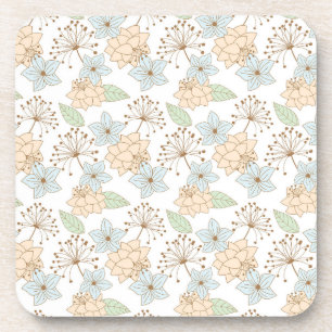 conjunto de porta-copos de flores de primavera