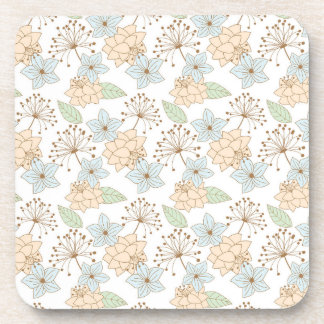 conjunto de porta-copos de flores de primavera