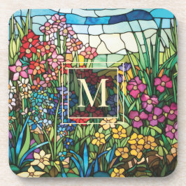 Conjunto de Porta-Copos de Monograma de Jardim Flo