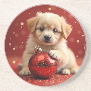 Conjunto de Porta-Copos de Natal Cachorrinho
