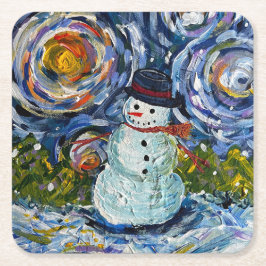 Conjunto de porta-copos de papel Homem de Neve