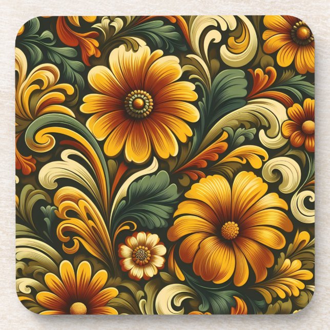 Conjunto de Porta-Copos de Plástico Rígido com Flo (Frente)