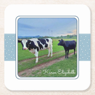 Conjunto de Porta-Copos de Vacas no Pasto