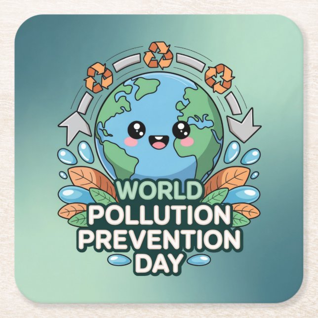 Conjunto de Porta-Copos do Dia Mundial de Prevençã (Frente)