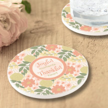 Conjunto de Porta-Copos Floral – Decoração de Casa