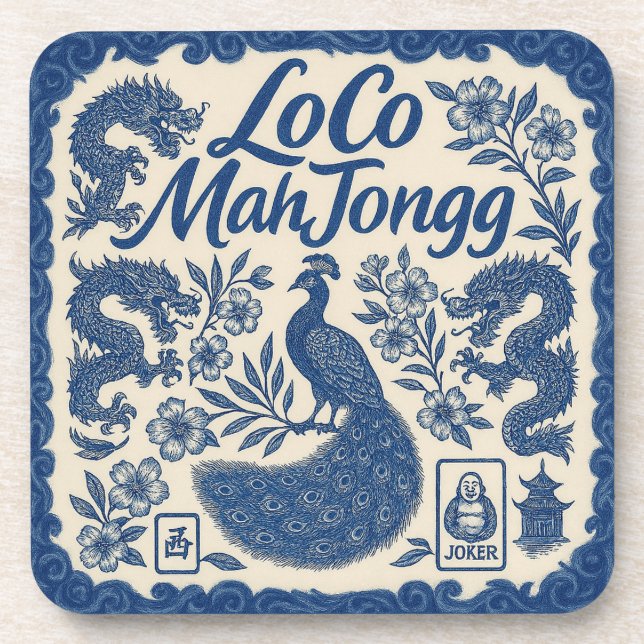 Conjunto de porta-copos LoCo Mahjong (Frente)