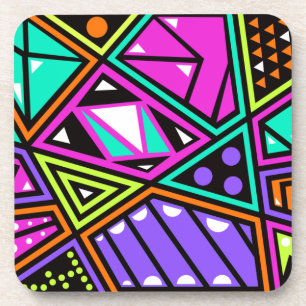conjunto de porta copos neon abstrato
