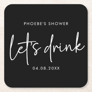 Conjunto de Porta-Copos para Chá de Noiva em Letra