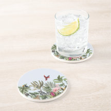 Conjunto de Porta-Copos Redondo Tropical Luxuriant