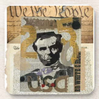 Conjunto de porta-copos rústicos vintage Abraham L