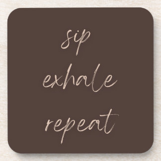 Conjunto de Porta-copos Sip Exhale Repeat Waiting 