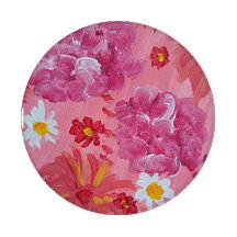 Conjunto de Portas copos Floral Rosa