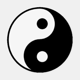 Conjunto de Portas copos preto e branco Yin Yang