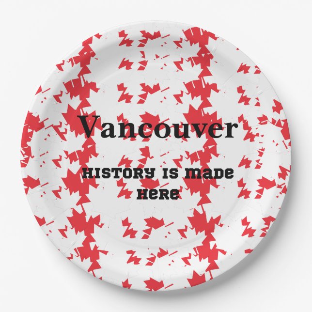 Conjunto de Pratos de Festa do Futebol de Vancouve (Frente)