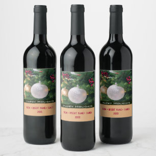 Conjunto de rótulo de vinho de Natal
