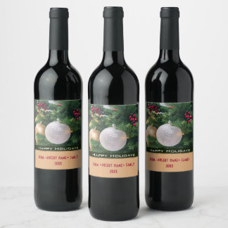 Conjunto de rótulo de vinho de Natal