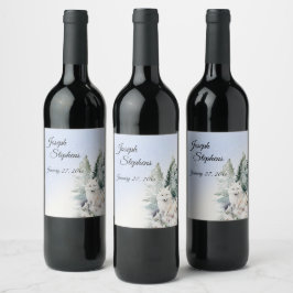 Conjunto de Rótulos de Bebida Aquarela Floresta de