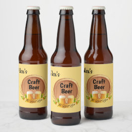 Conjunto de rótulos de cerveja personalizados
