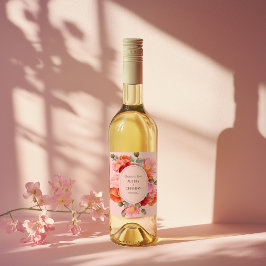 Conjunto de Rótulos de Vinho de Casamento com Aqua