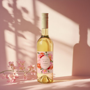 Conjunto de Rótulos de Vinho de Casamento com Aqua
