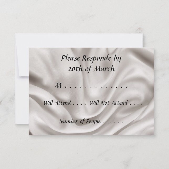 Conjunto de RSVP de Casamento Creme (Frente)