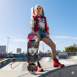 Conjunto de Skate Cyber 2K Urban Emo Girl