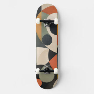 Conjunto de Skate de Madeira Geométrico Moderno e